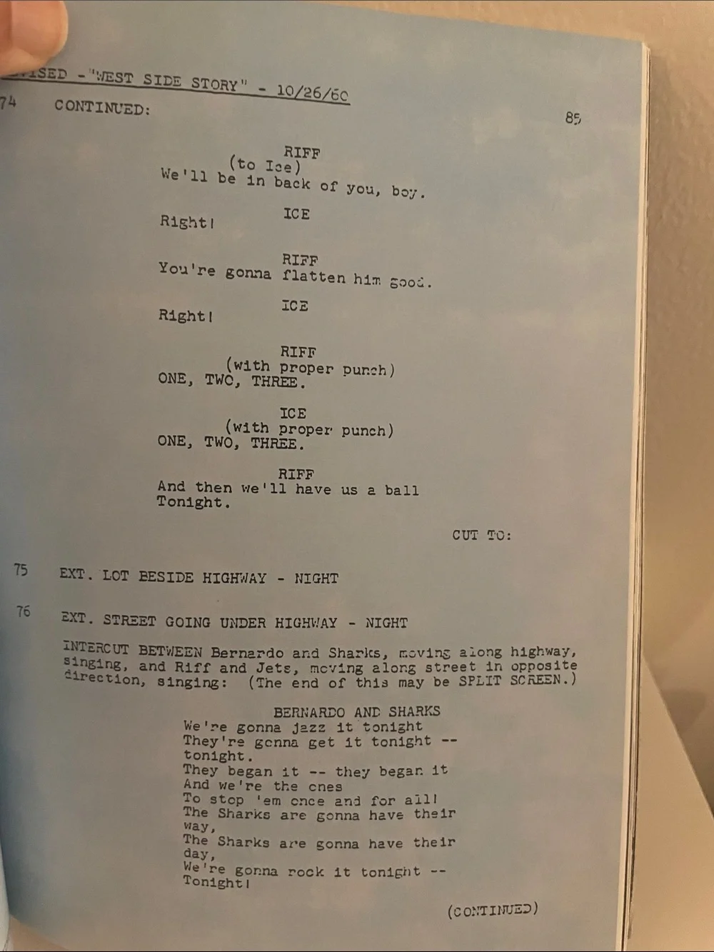 West Side Story Screenplay to Movie